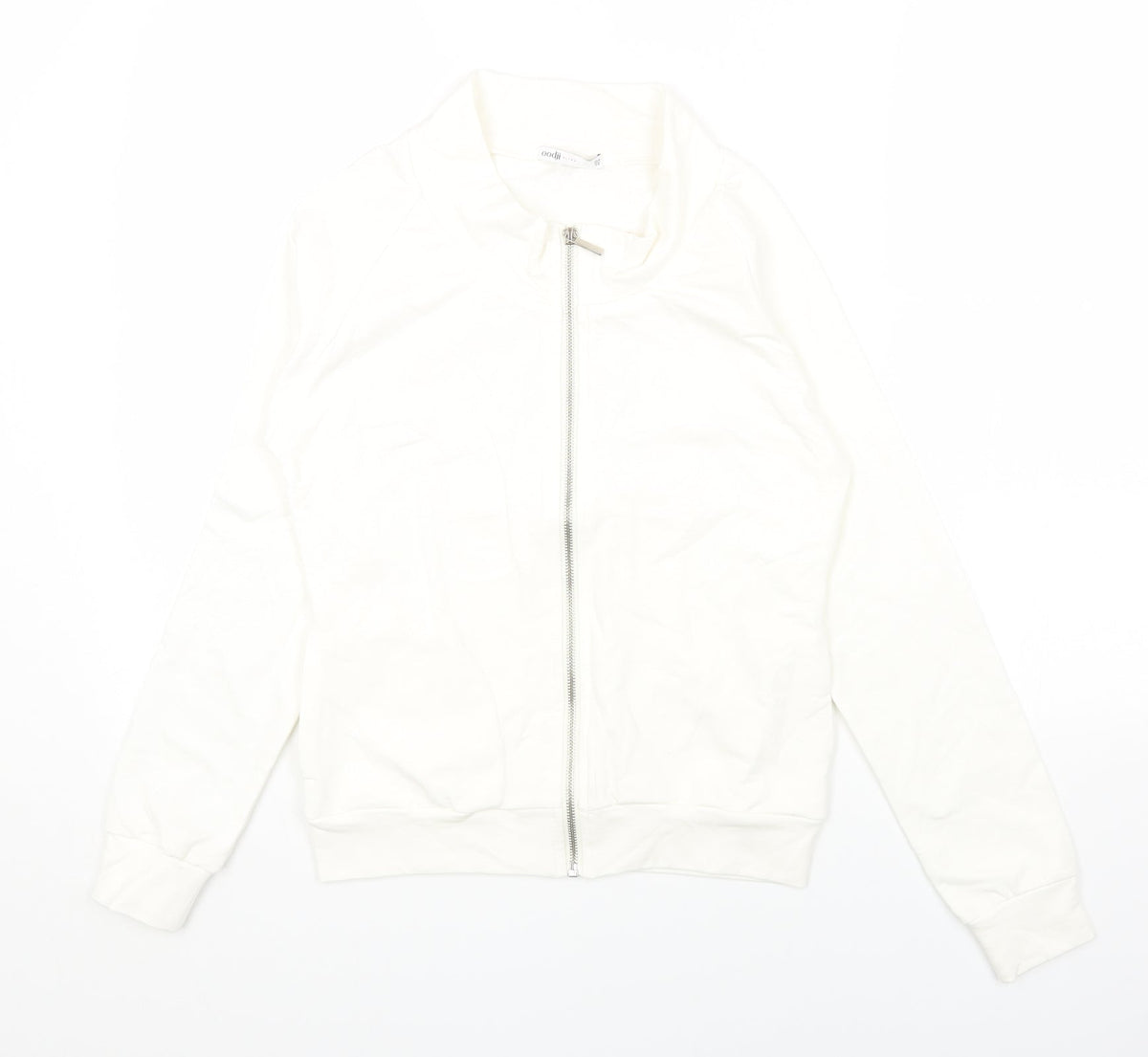 OODJI Womens White Jacket Size 6 Zip