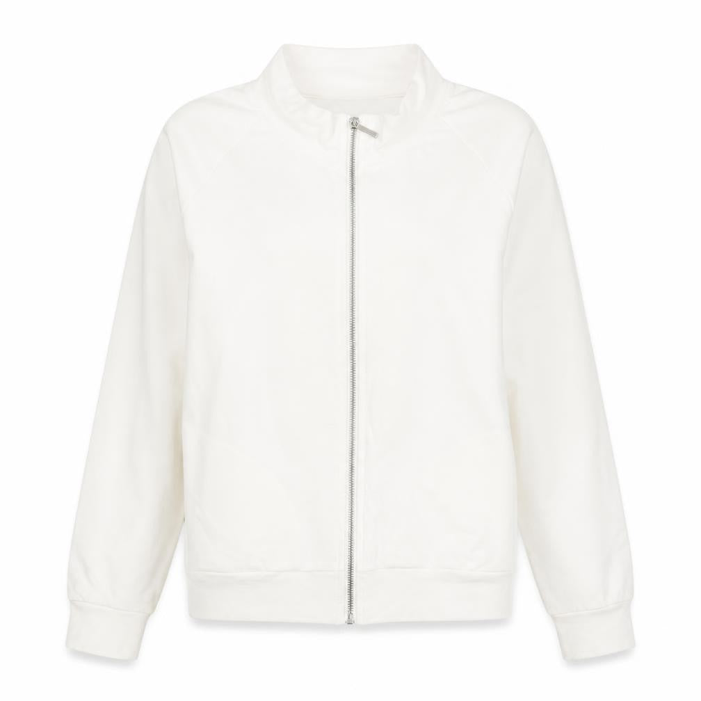 OODJI Womens White Jacket Size 6 Zip