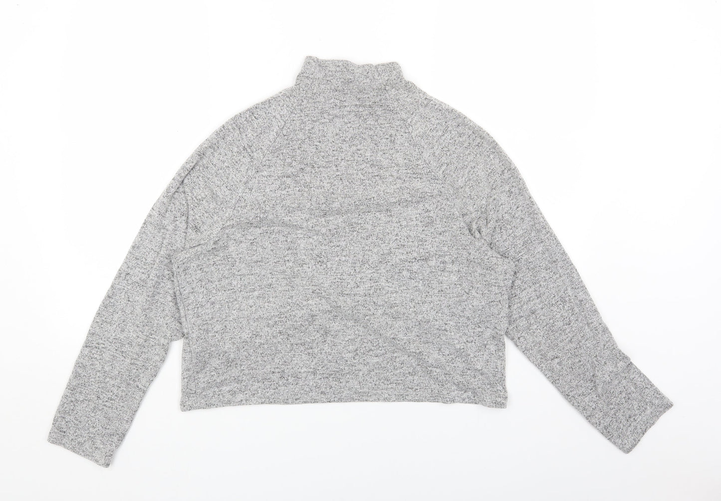 H&M Womens Grey Roll Neck Viscose Pullover Jumper Size S