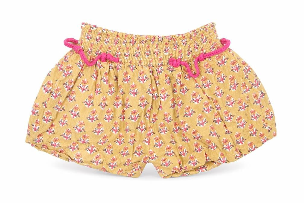 NEXT Girls Multicoloured Geometric Viscose Cropped Trousers Size 3-6 Months Drawstring