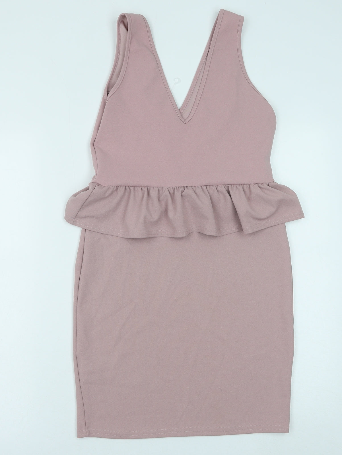 New Look Womens Pink Polyester A-Line Size 10 V-Neck Pullover