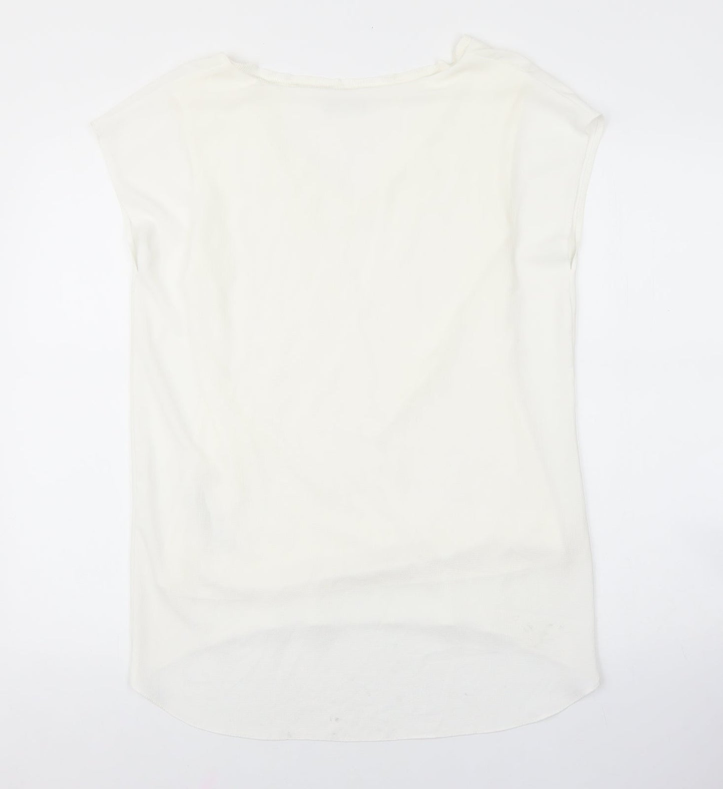 Wallis Womens White Polyester Basic Tank Size S V-Neck