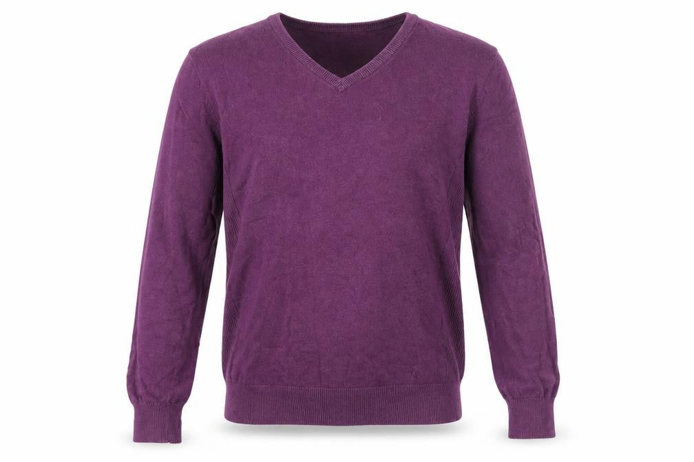NEXT Mens Purple V-Neck Cotton Pullover Jumper Size M
