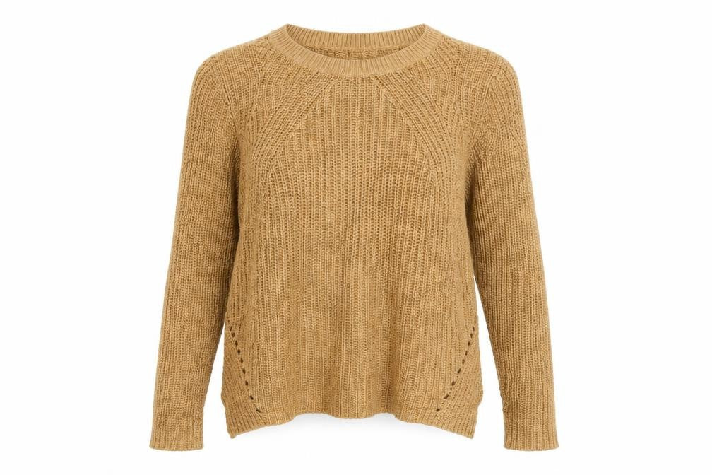 H&M Womens Brown Round Neck Cotton Pullover Jumper Size M