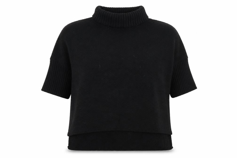 PRETTYLITTLETHING Womens Black Roll Neck Acrylic Pullover Jumper Size S