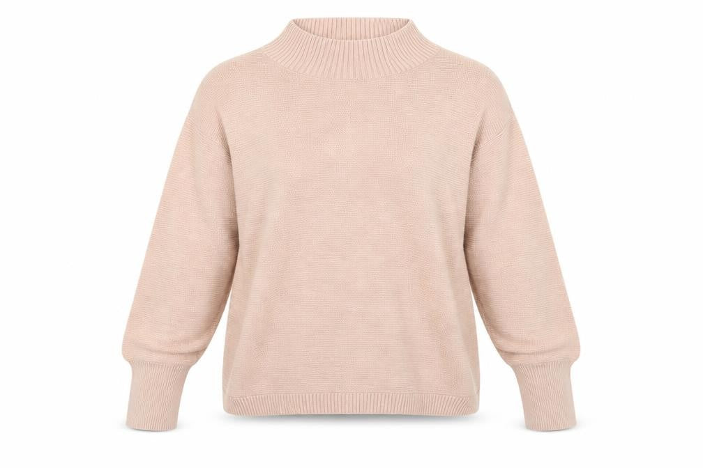 Topshop Womens Pink Mock Neck Acrylic Pullover Jumper Size 10