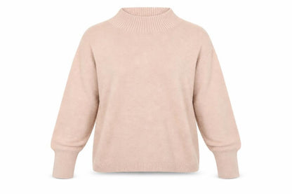 Topshop Womens Pink Mock Neck Acrylic Pullover Jumper Size 10