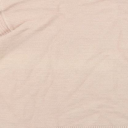 Topshop Womens Pink Mock Neck Acrylic Pullover Jumper Size 10