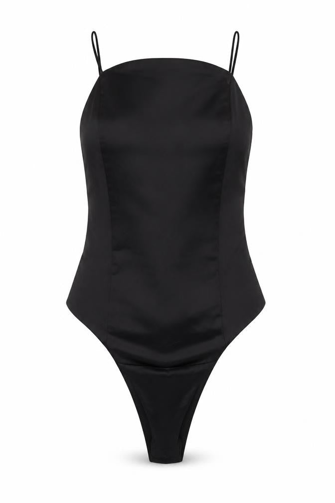 Zara Womens Black Polyester Bodysuit One-Piece Size XS Zip