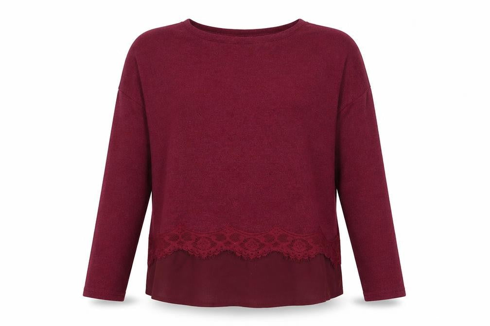 River Island Girls Purple Polyester Basic Blouse Size 11-12 Years Round Neck Pullover