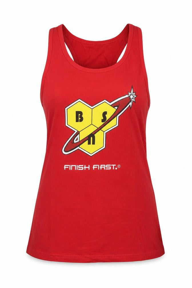 Finish First Womens Red 100% Cotton Basic Tank Size XL Scoop Neck Pullover