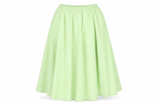 Janique Womens Green Cotton Flare Skirt Size 28 in