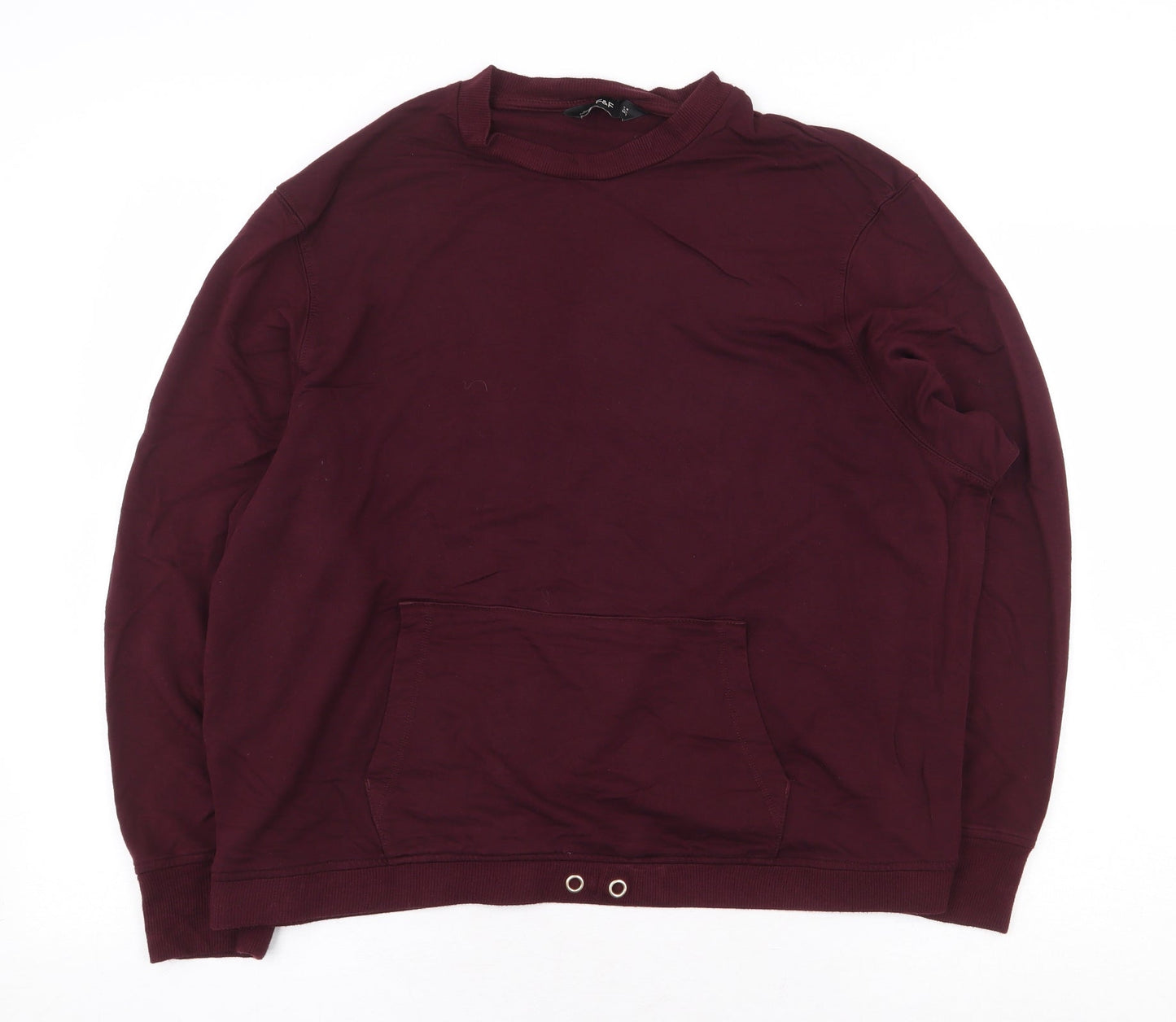 F&F Womens Red Viscose Pullover Sweatshirt Size 18 Pullover