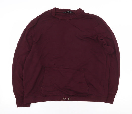 F&F Womens Red Viscose Pullover Sweatshirt Size 18 Pullover