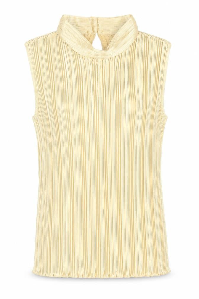 Nicola Womens Gold Polyester Basic Blouse Size M Mock Neck