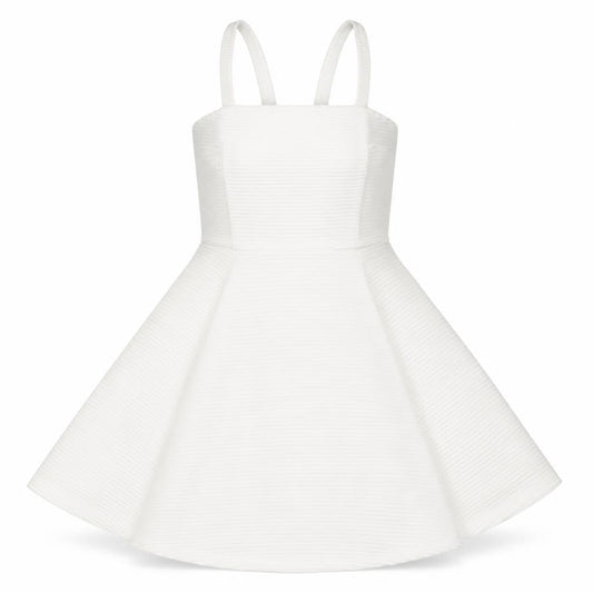 Divided by H&M Womens White Polyester Pinafore/Dungaree Dress Size M Square Neck Pullover
