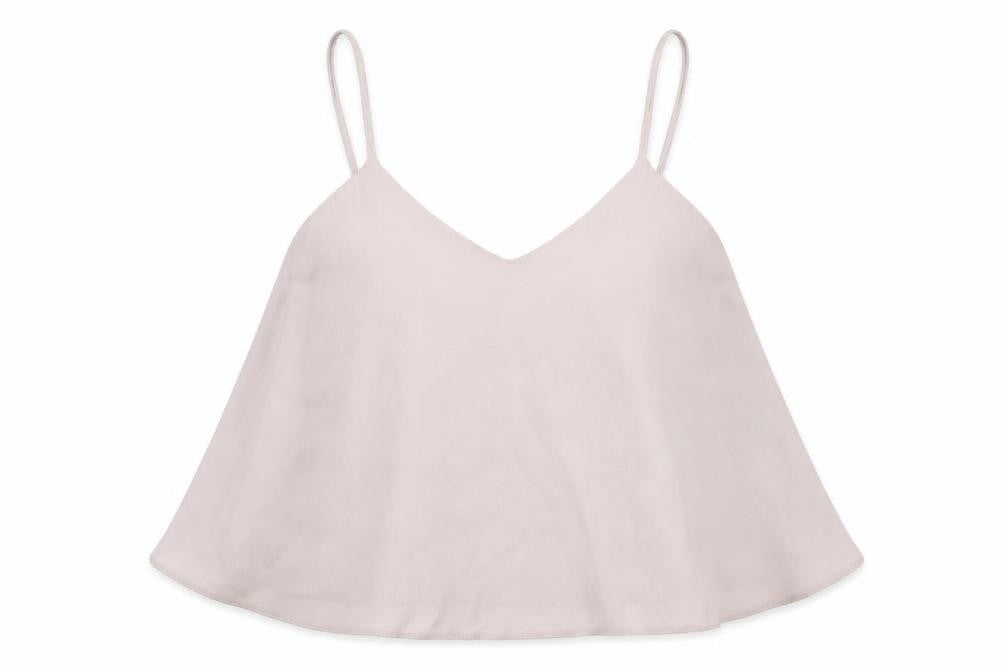 Topshop Womens Purple Polyester Cropped Tank Size 6 V-Neck