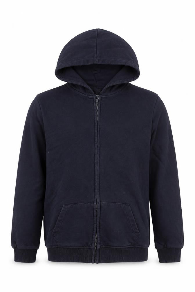TU Boys Blue Cotton Full Zip Hoodie Size 9 Years Zip