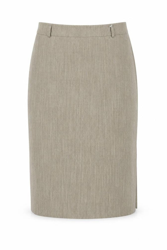 Bianca Womens Beige Acetate Straight & Pencil Skirt Size 10 Zip