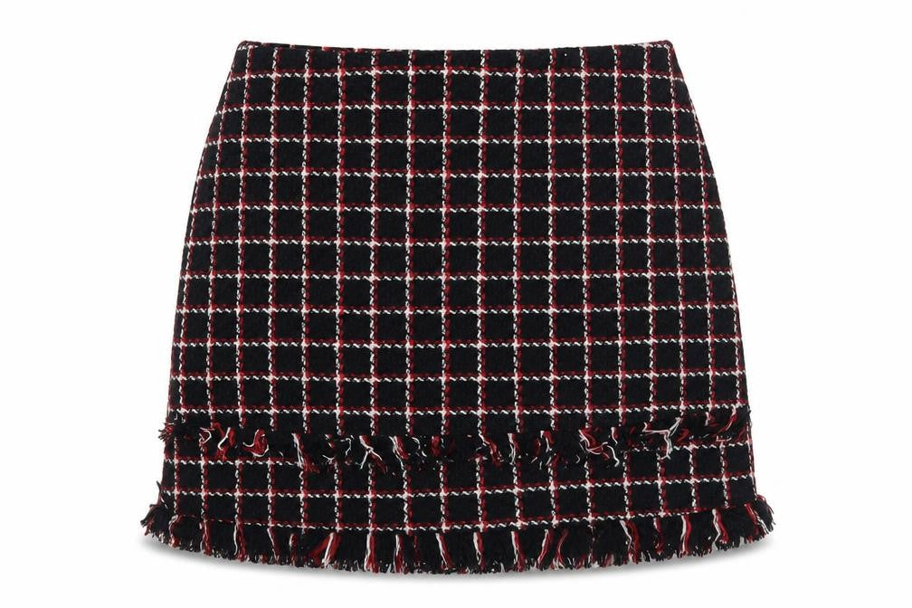 Zara Womens Blue Geometric Polyester A-Line Skirt Size 8 Zip