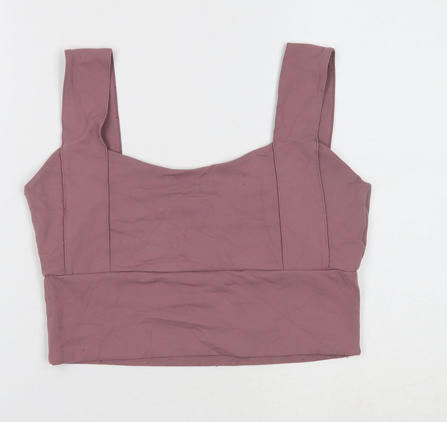 Preworn Womens Purple Nylon Cropped Tank Size XL Scoop Neck