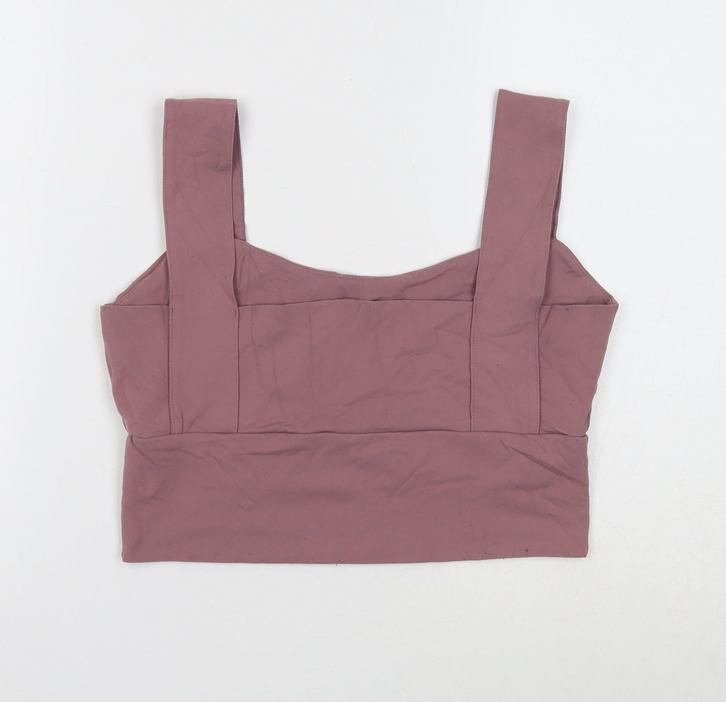 Preworn Womens Purple Nylon Cropped Tank Size XL Scoop Neck