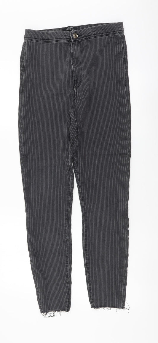 Bershka Womens Grey Cotton Jegging Leggings Size L L27 in