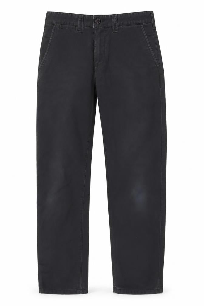 Easy Mens Grey Cotton Trousers Size 32 in L31 in Regular Button