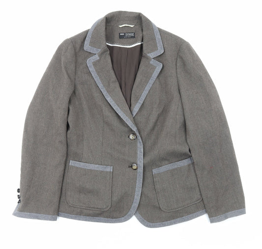 Marks and Spencer Womens Brown Jacket Size 16 Button
