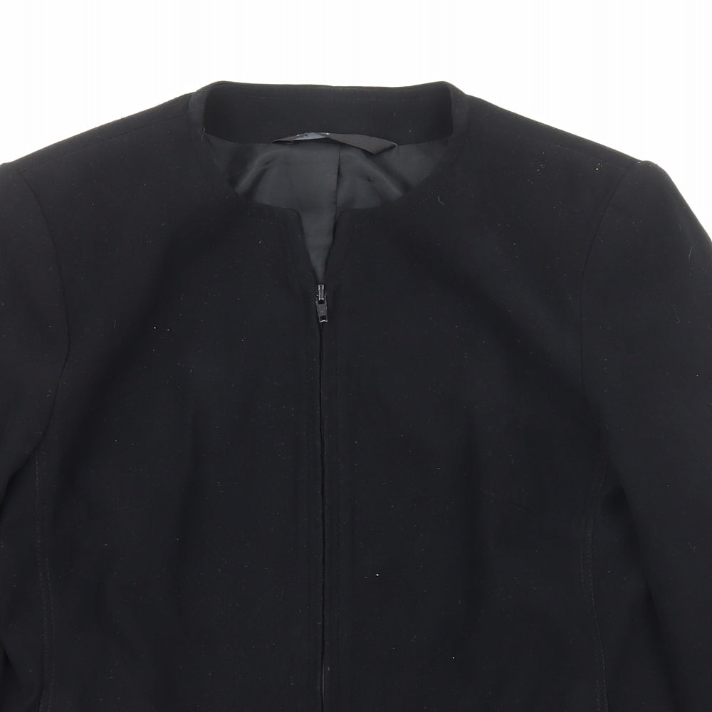 BHS Womens Black Jacket Size 12 Zip