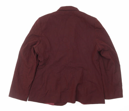 Next Womens Red Polyester Jacket Suit Jacket Size 12