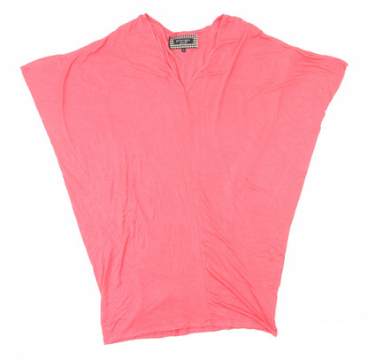 Principles Womens Pink Viscose Basic Blouse Size 12 V-Neck