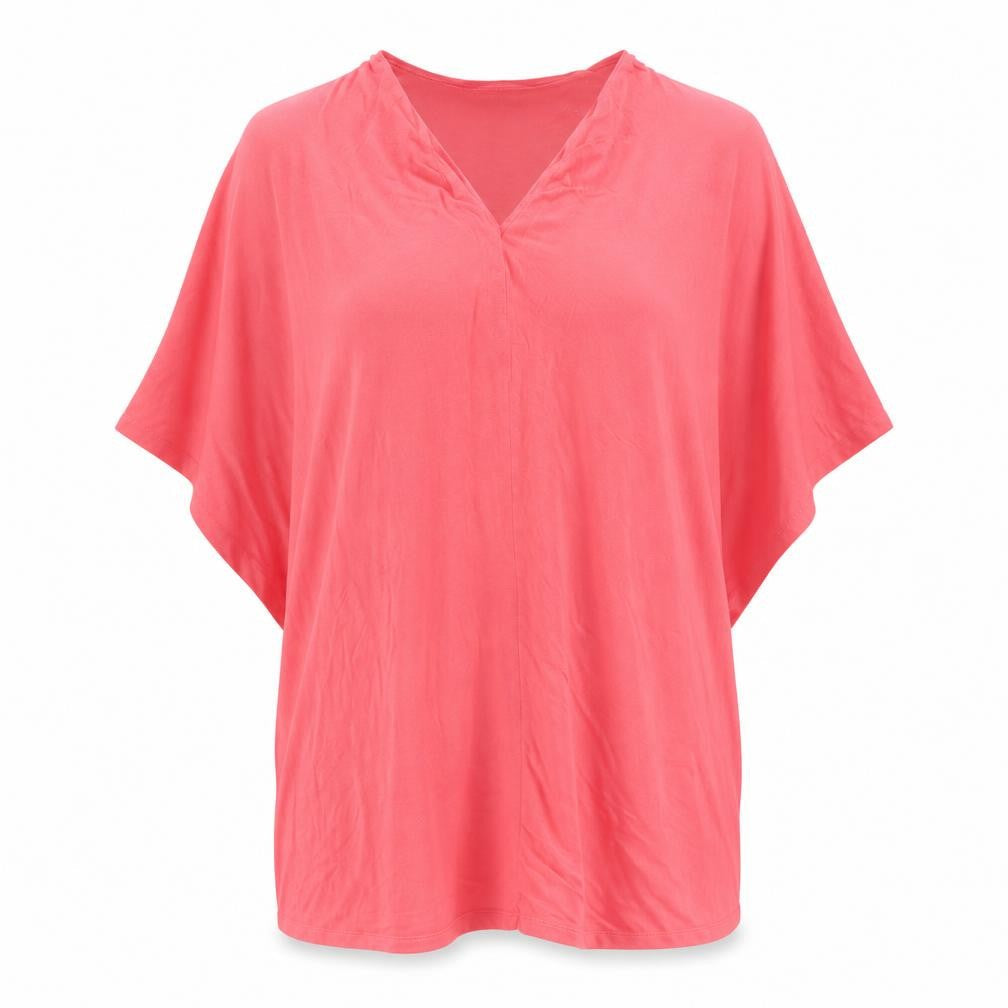 Principles Womens Pink Viscose Basic Blouse Size 12 V-Neck