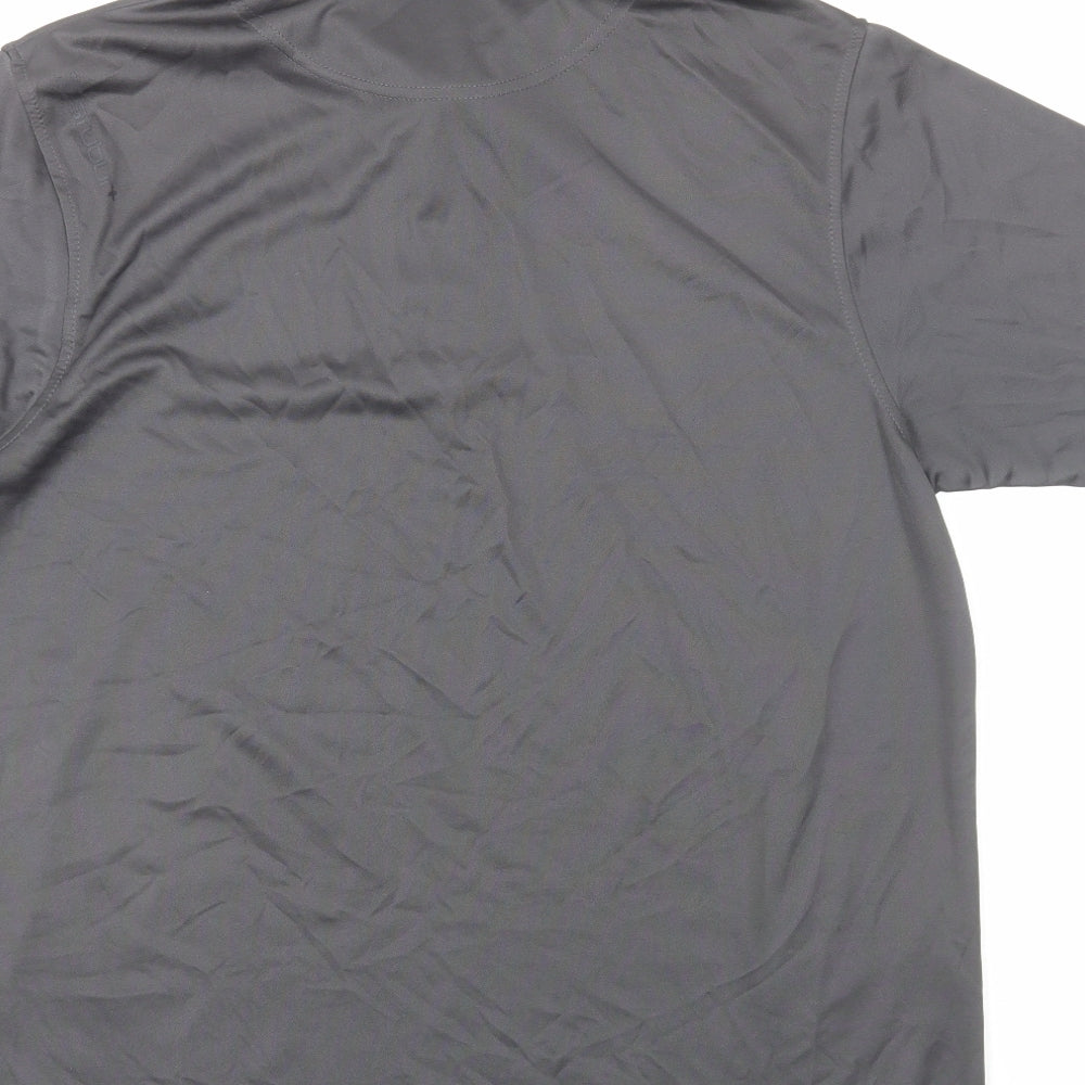 Stuburt Mens Grey Polyester Basic Polo Size M Collared Pullover