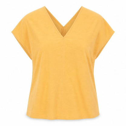 Primark Womens Orange Polyester Basic Blouse Size 12 V-Neck