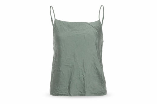 Zara Womens Green Viscose Camisole Tank Size S Square Neck