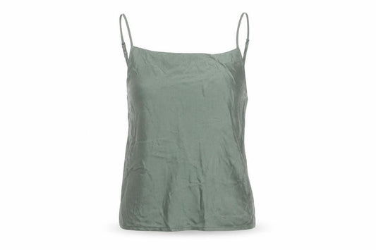 Zara Womens Green Viscose Camisole Tank Size S Square Neck