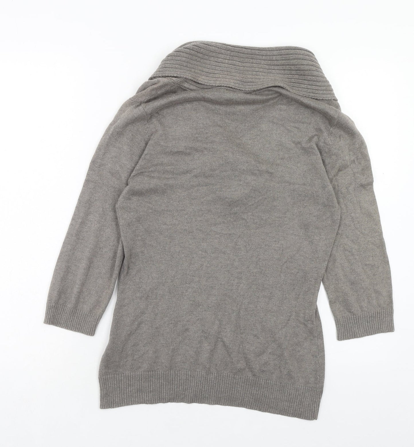 Alex & CO Womens Green V-Neck Cotton Pullover Jumper Size 10