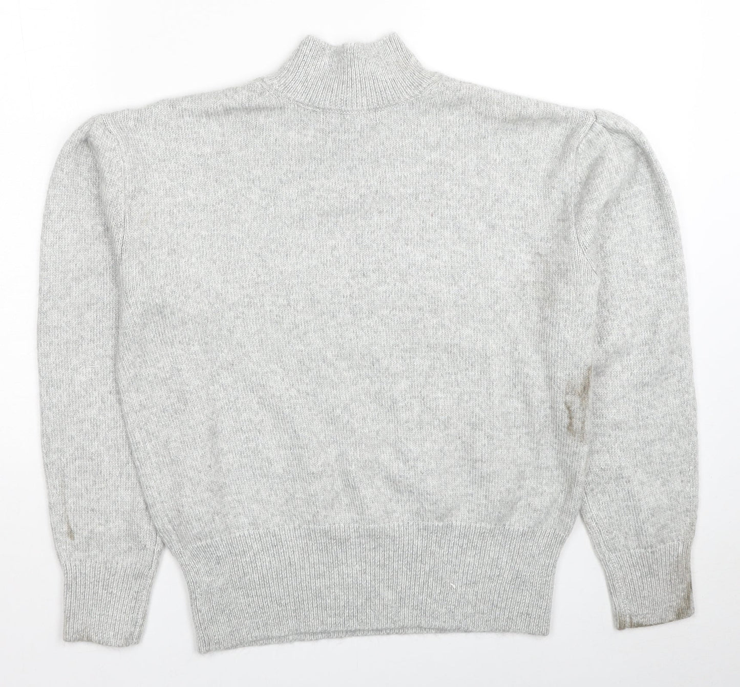 Marks and Spencer Womens Grey High Neck Acrylic Pullover Jumper Size S
