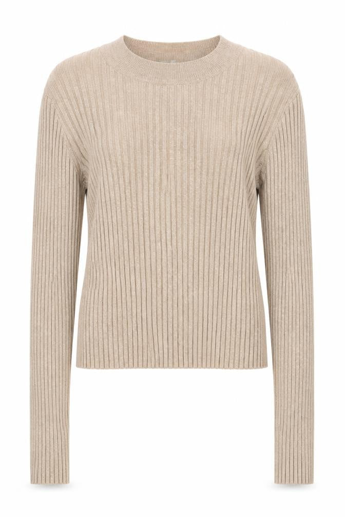 ASOS Womens Beige Round Neck Viscose Pullover Jumper Size 14