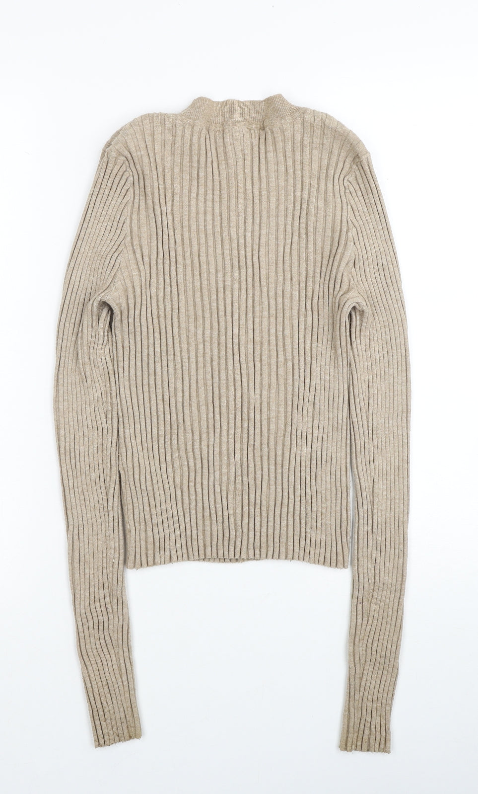 ASOS Womens Beige Round Neck Viscose Pullover Jumper Size 14