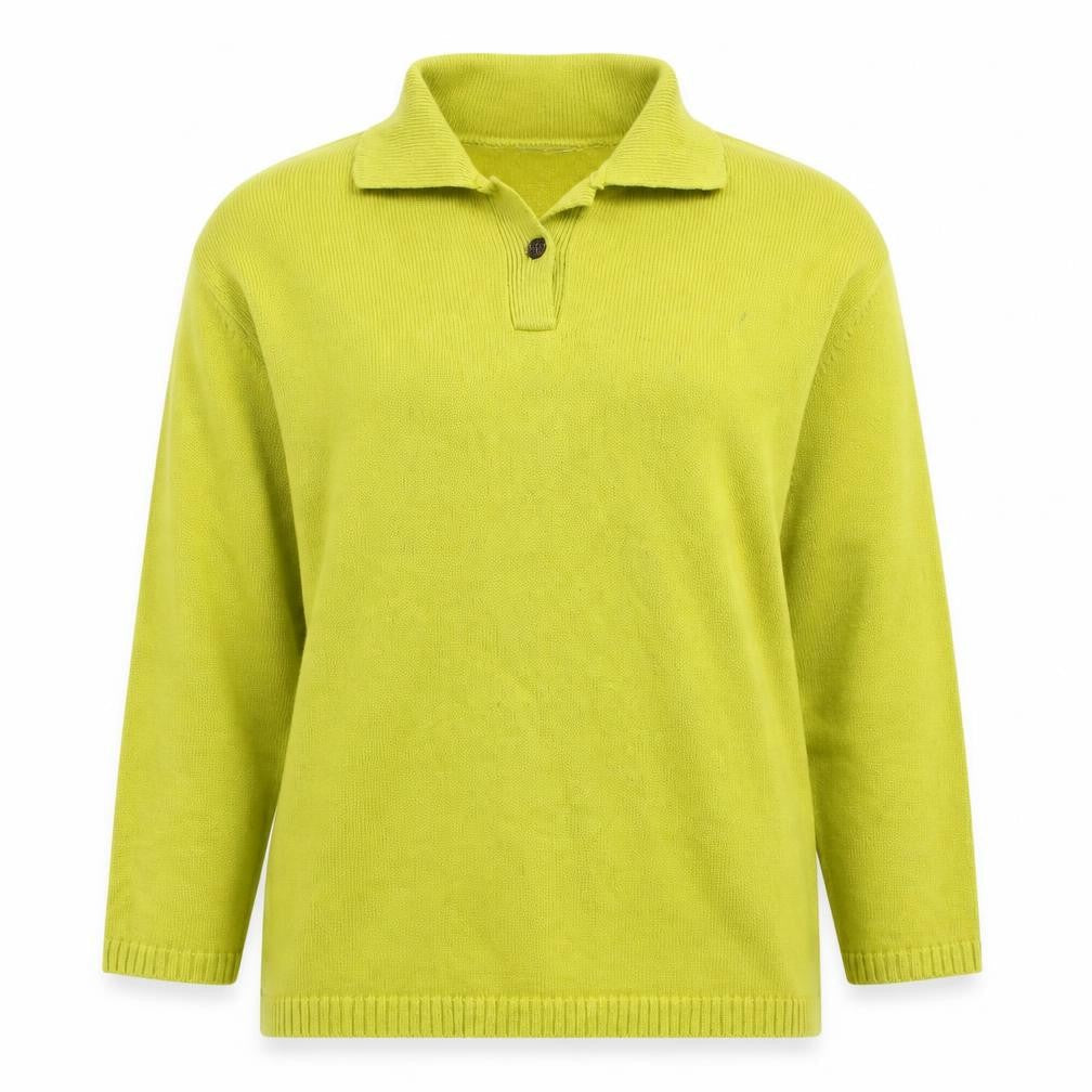 Amywmehouse Womens Green Square Neck Wool Pullover Jumper Size S