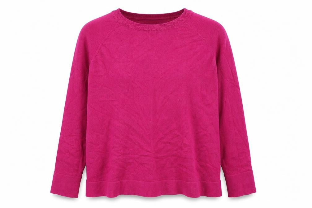 Preworn Womens Pink Round Neck Acrylic Pullover Jumper Size 12