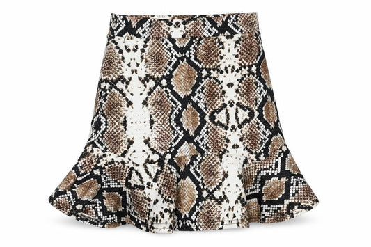 PRETTYLITTLETHING Womens Multicoloured Geometric Polyester Trumpet Skirt Size 8