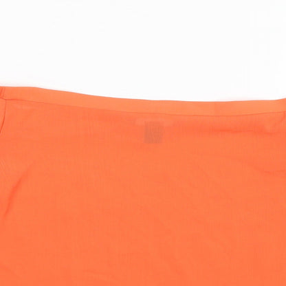 New Look Womens Orange Polyester Basic Blouse Size 8 Off the Shoulder