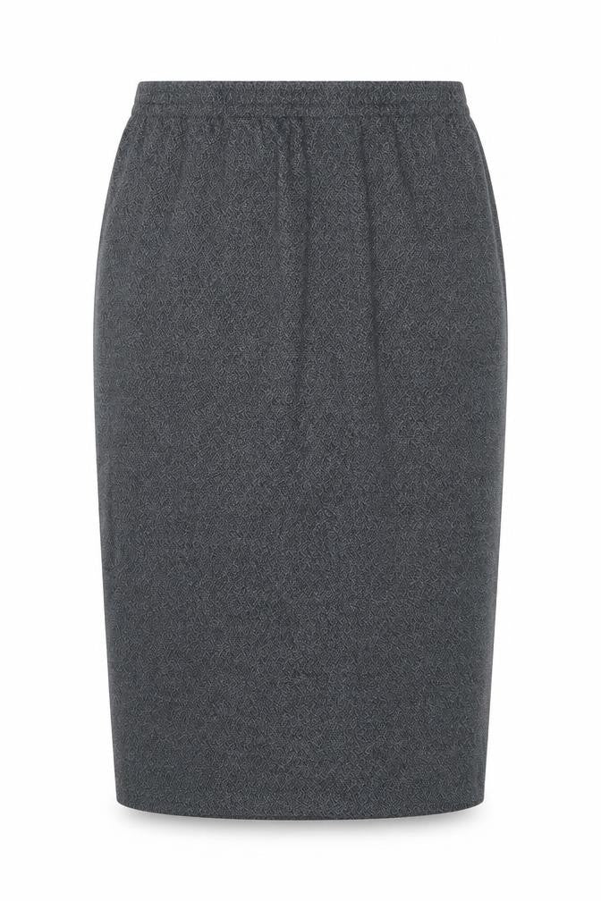 Preworn Womens Grey Cotton Straight & Pencil Skirt Size M