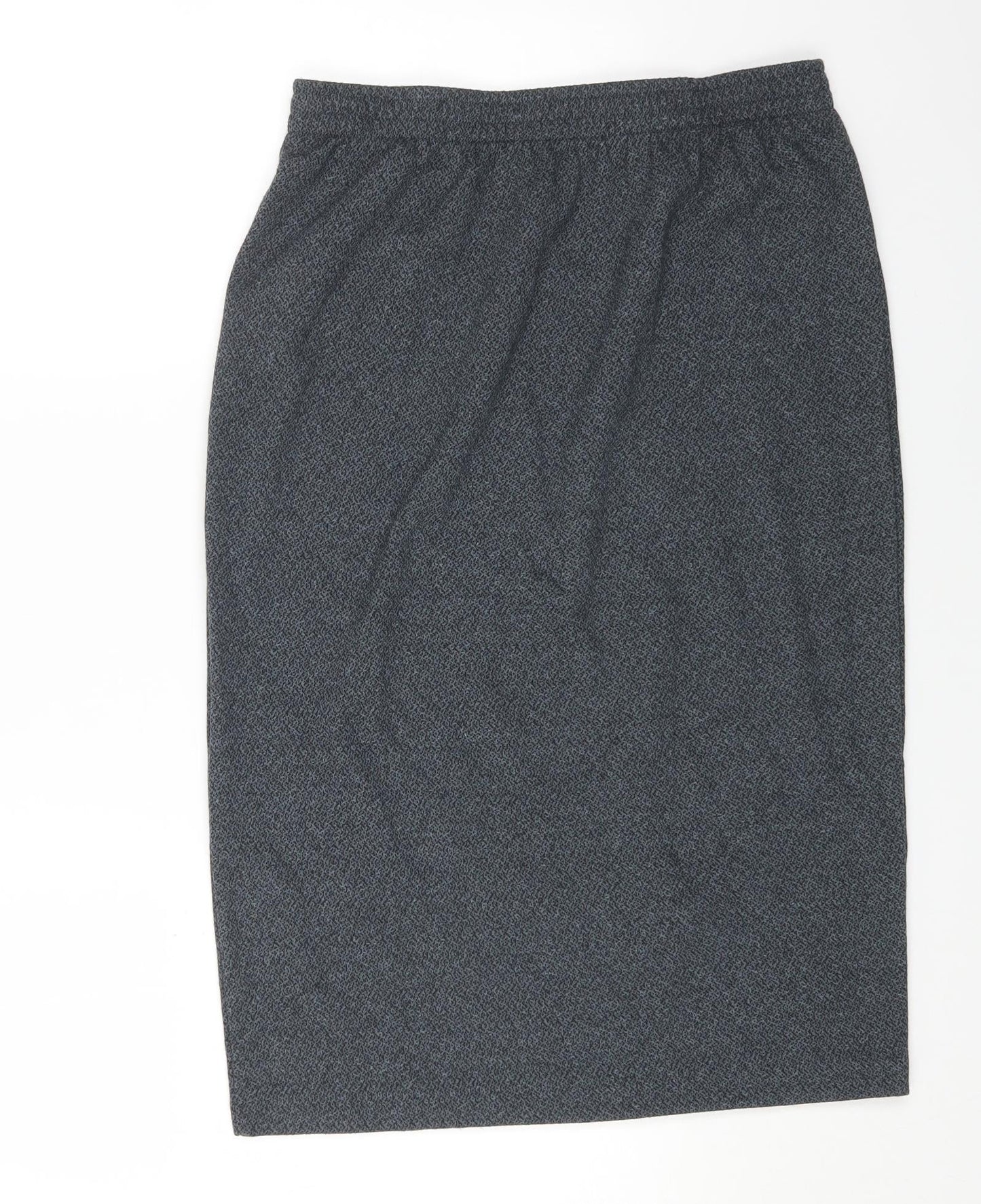 Preworn Womens Grey Cotton Straight & Pencil Skirt Size M