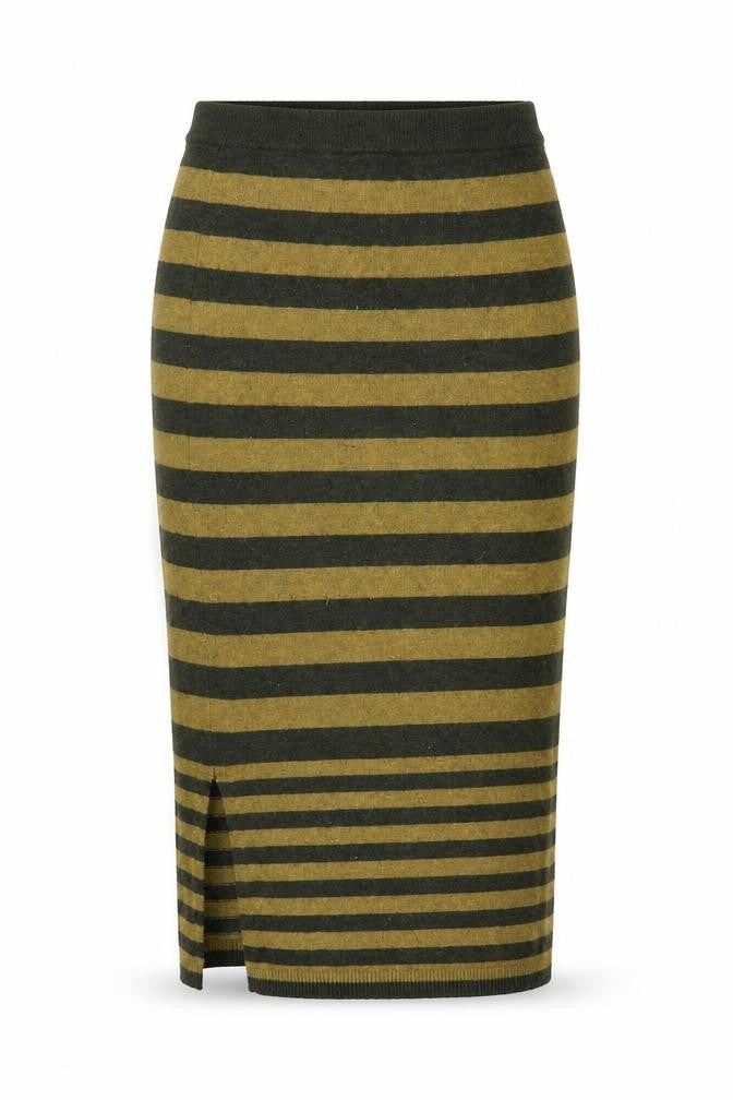 NEXT Womens Yellow Striped Polyester Straight & Pencil Skirt Size 6