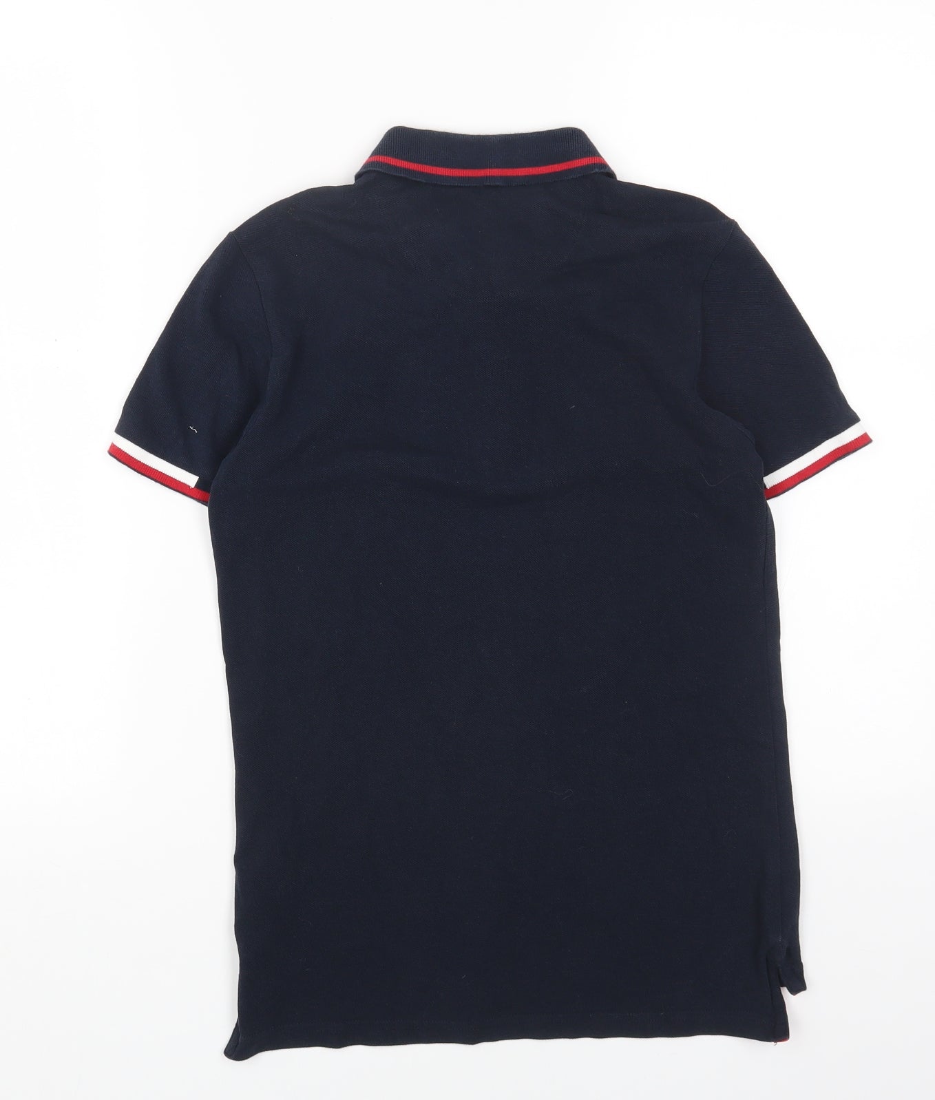 Nutmeg Boys Blue Cotton Basic Polo Size 10 Years Collared Button