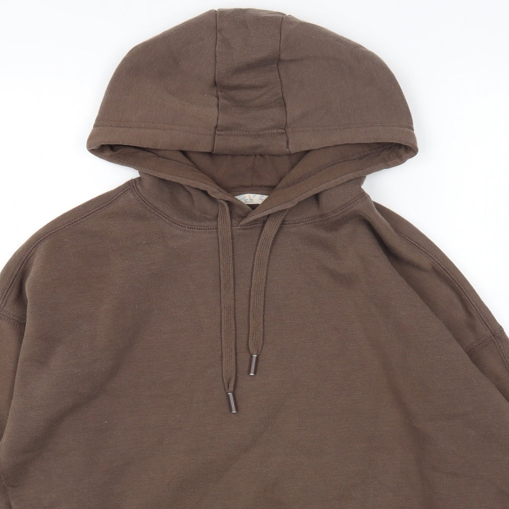 Primark Womens Brown Cotton Pullover Hoodie Size 2XS Pullover